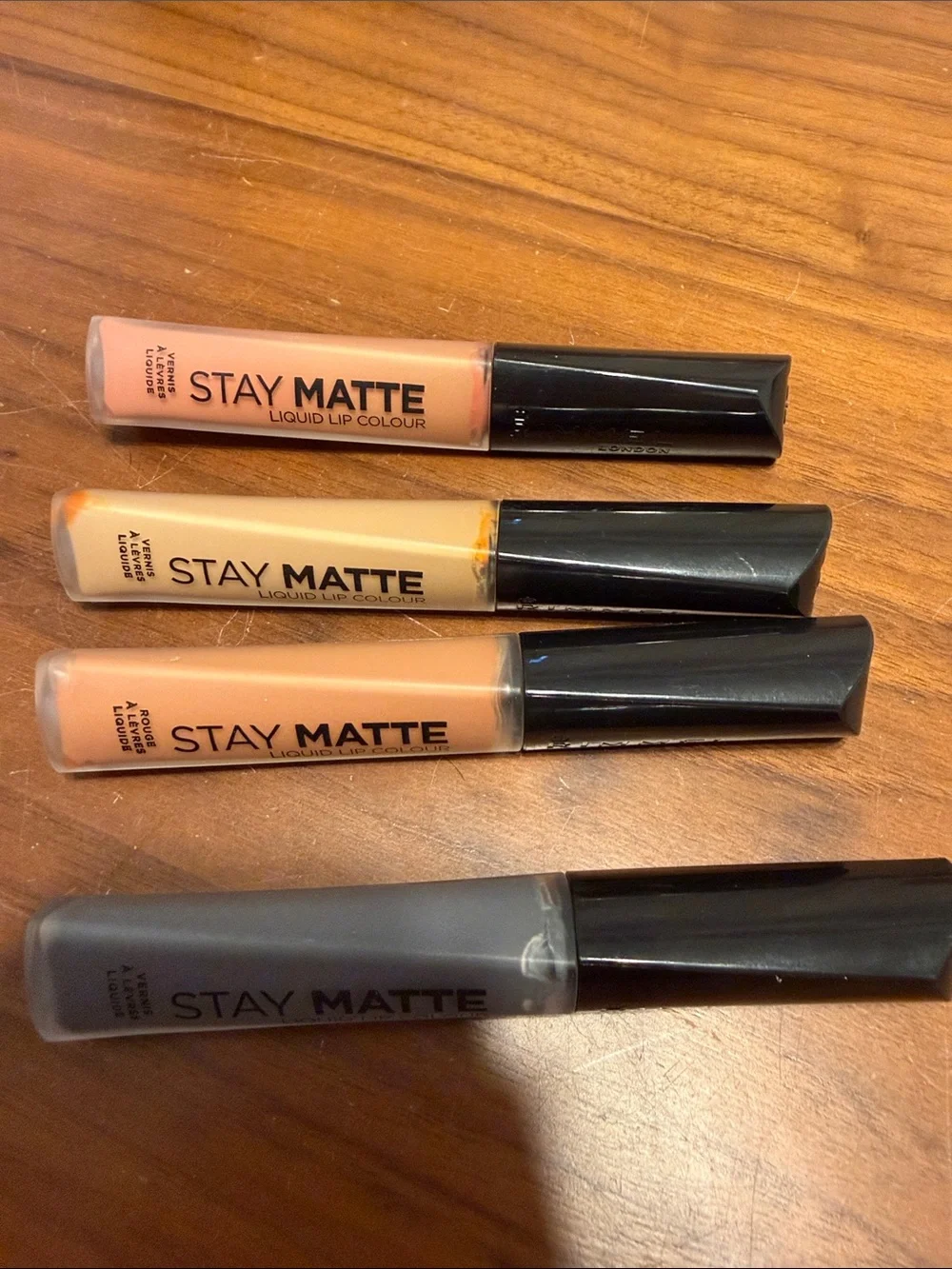 Lot of 4 New Rimmel Stay Matte Liquid Lip Color in Moca Shadow Latte and blush